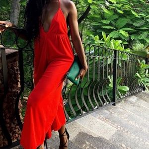 ZARA-Trafaluc Bold Orange Jumpsuit